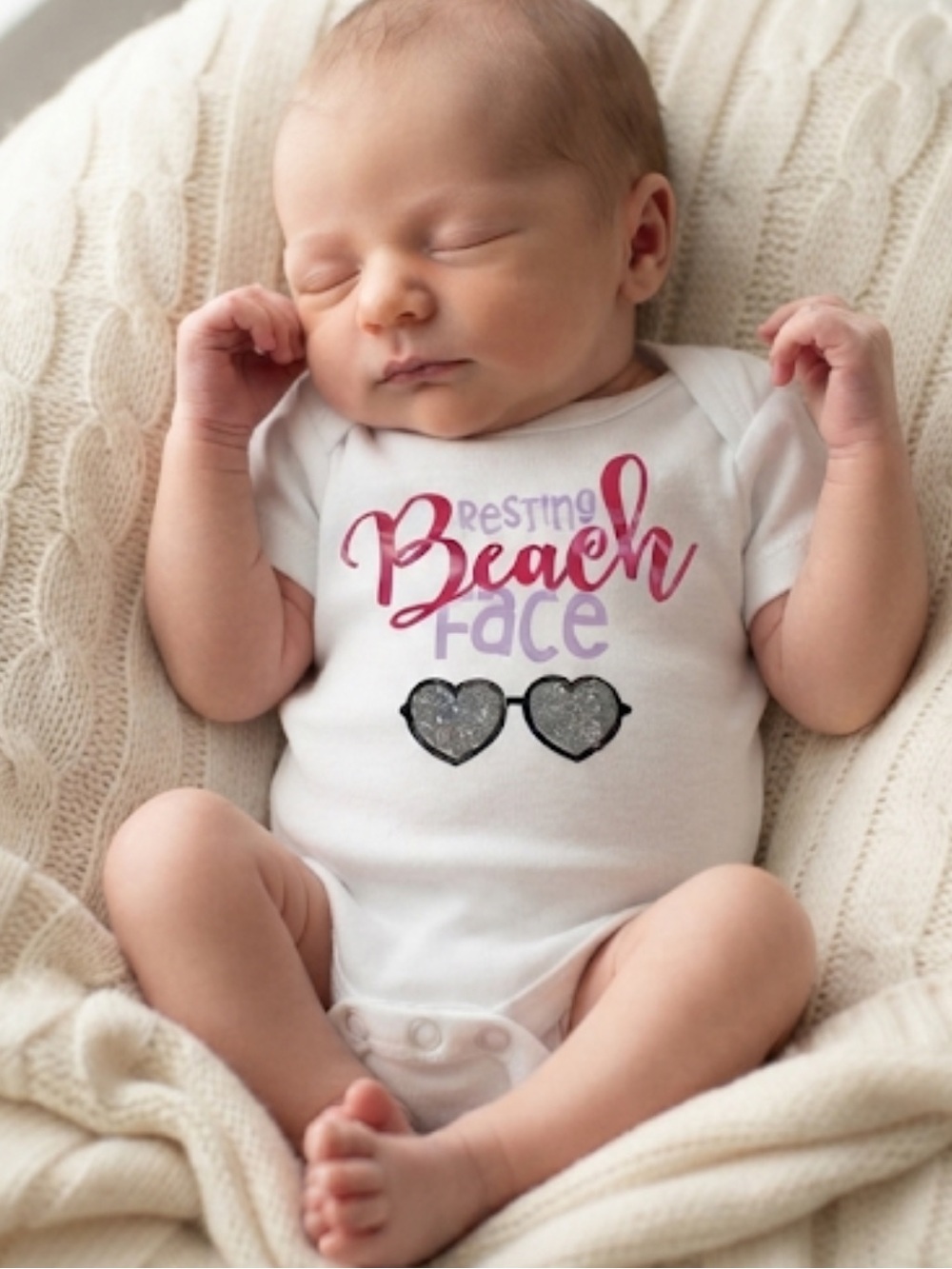 RESTING beach face Gerber one piece size newborn new without tag never worn